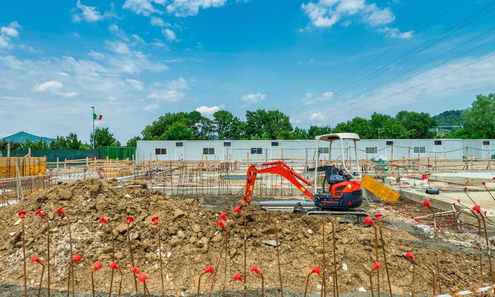 Active infrastructure construction site showing how construction management oversight helps reduce risk and prevent failures