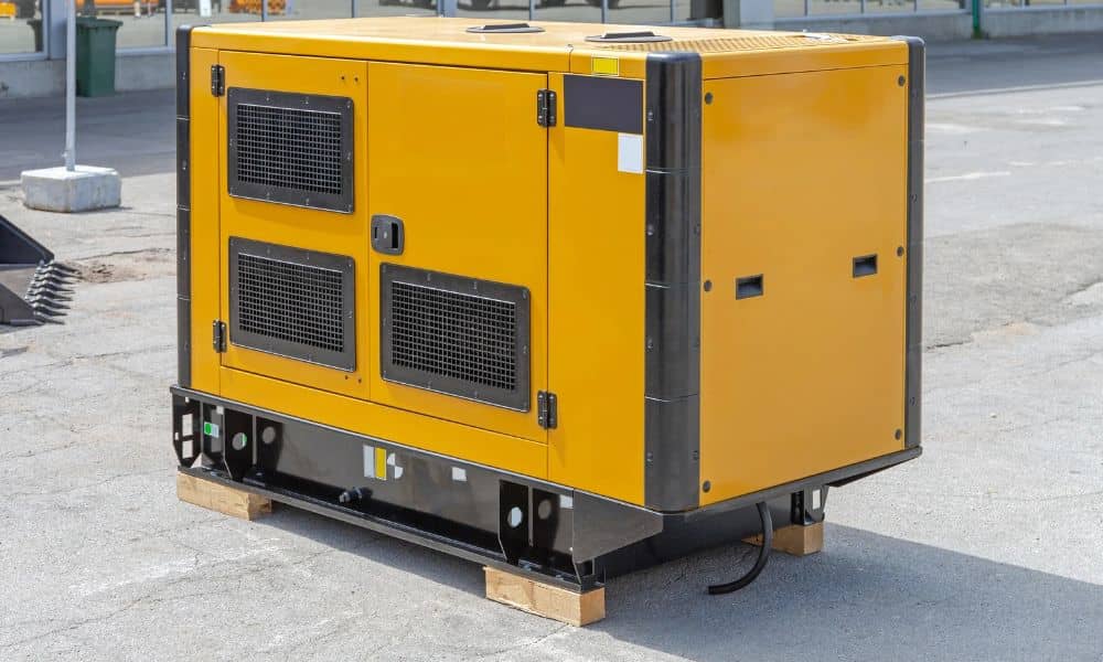 Topographic survey commercial generator pad - ALTA SURVEY Texas Large commercial generator on a paved site where a topographic survey can help evaluate the pad location and surrounding ground conditions